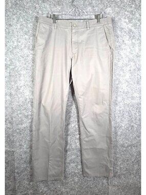Bonobos Men's Business Casual Chino Flat Front Pants Gray Size 35x32 Office